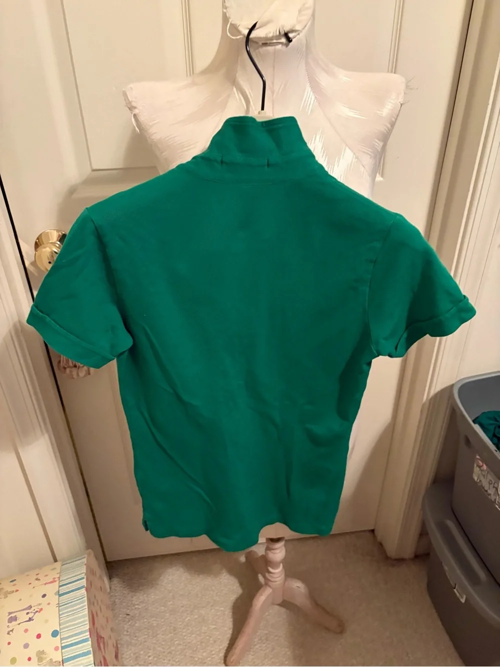 Ralph Lauren Emerald Green Girls' Polo Shirt with Pony Logo Large